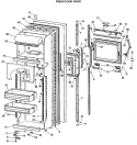 FRESH FOOD DOOR Diagram and Parts List for TFX24FLR  General Electric Refrigerator