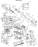 FREEZER SECTION Diagram and Parts List for TFX24FLR  General Electric Refrigerator
