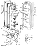 Section Diagram and Parts List for TFX24PLL  General Electric Refrigerator