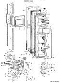 FREEZER DOOR Diagram and Parts List for TFX24RLR  General Electric Refrigerator