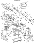 FREEZER SECTION Diagram and Parts List for TFX24RLR  General Electric Refrigerator