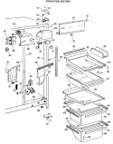 FRESH FOOD SECTION Diagram and Parts List for TFX24RLR  General Electric Refrigerator
