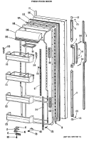FRESH FOOD DOOR Diagram and Parts List for TFX24VLP  General Electric Refrigerator