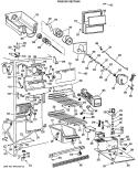 FREEZER SECTION Diagram and Parts List for TFX24VLP  General Electric Refrigerator