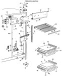 FRESH FOOD SECTION Diagram and Parts List for TFX22PMC  General Electric Refrigerator