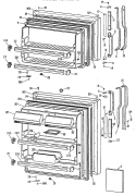 Section Diagram and Parts List for TBH18DPERHA  General Electric Refrigerator