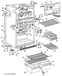 Section Diagram and Parts List for TBH18DPERHA  General Electric Refrigerator
