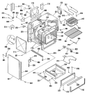 Section Diagram and Parts List for JSP31GN2  General Electric Range