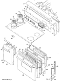 Section Diagram and Parts List for JCP67H3  General Electric Range