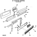 30" ELECTRIC IGNITION Diagram and Parts List for JGBP28GEL2  General Electric Range