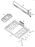 Section Diagram and Parts List for JGBS02EN1  General Electric Range