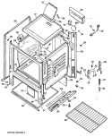 Section Diagram and Parts List for JGBS02EN1  General Electric Range