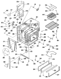 Section Diagram and Parts List for JSP50GN2  General Electric Range