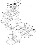 Section Diagram and Parts List for JSP28GP1  General Electric Range