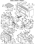 Section Diagram and Parts List for JHP69GN1  General Electric Microwave Oven Combo