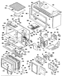 Section Diagram and Parts List for JHP62GN2  General Electric Microwave Oven Combo