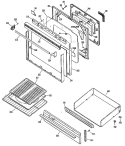 Section Diagram and Parts List for JGBP34GEP1  General Electric Range