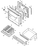 Section Diagram and Parts List for JGBS19GEP1  General Electric Range