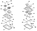 Section Diagram and Parts List for JSP62GN2  General Electric Range