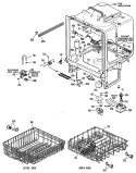 Section Diagram and Parts List for GSD970P-35  General Electric Dishwasher