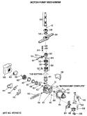 MOTOR - PUMP MECHANISM Diagram and Parts List for GSD2230L35WA  General Electric Dishwasher