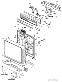 Section Diagram and Parts List for GSD1150P35  General Electric Dishwasher