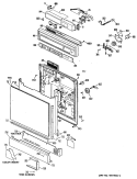 Section Diagram and Parts List for ZBD3000R35WB  General Electric Dishwasher