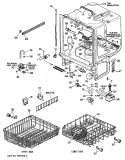 Section Diagram and Parts List for ZBD3000R35WB  General Electric Dishwasher