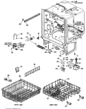 Section Diagram and Parts List for GSD1250R35  General Electric Dishwasher