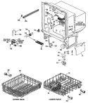 Section Diagram and Parts List for GSM507P-35WA  General Electric Dishwasher