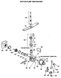 MOTOR - PUMP MECHANISM Diagram and Parts List for GSM507P-35WA  General Electric Dishwasher