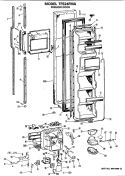 FREEZER DOOR Diagram and Parts List for TFE24FMA  General Electric Refrigerator
