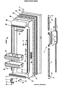 FRESH FOOD DOOR Diagram and Parts List for TFE24RMA  General Electric Refrigerator