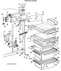 FRESH FOOD SECTION Diagram and Parts List for TFEW22RNA  General Electric Refrigerator