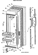 FRESH FOOD DOOR Diagram and Parts List for TFEW24RMA  General Electric Refrigerator