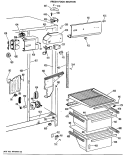 FRESH FOOD SECTION Diagram and Parts List for TFX24PLS  General Electric Refrigerator