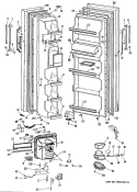 Section Diagram and Parts List for TFX22PME  General Electric Refrigerator