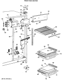 FRESH FOOD SECTION Diagram and Parts List for TFX22PME  General Electric Refrigerator