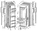 Section Diagram and Parts List for TFX22ZMA  General Electric Refrigerator