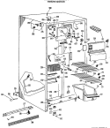 FREEZER SECTION Diagram and Parts List for TFX22ZMA  General Electric Refrigerator