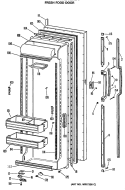 FRESH FOOD DOOR Diagram and Parts List for TFX24EMA  General Electric Refrigerator