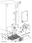 Section Diagram and Parts List for TFX24EMA  General Electric Refrigerator