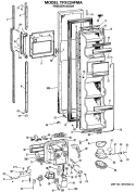 FREEZER DOOR Diagram and Parts List for TFXC24FMA  General Electric Refrigerator