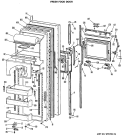 FRESH FOOD DOOR Diagram and Parts List for TFXC24FMA  General Electric Refrigerator