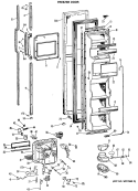FREEZER DOOR Diagram and Parts List for TFXW24RMA  General Electric Refrigerator