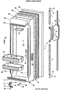 FRESH FOOD DOOR Diagram and Parts List for TFXW24RMA  General Electric Refrigerator