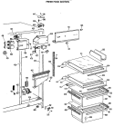 FRESH FOOD SECTION Diagram and Parts List for TFXW20RNB  General Electric Refrigerator