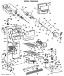 Section Diagram and Parts List for TFX22RNA  General Electric Refrigerator