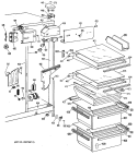 Section Diagram and Parts List for TFXW22RNA  General Electric Refrigerator