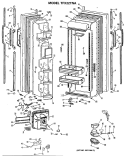 Section Diagram and Parts List for TFX22TNA  General Electric Refrigerator